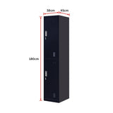 darrahopens Furniture > Office 2-Door Vertical Locker for Office Gym Shed School Home Storage