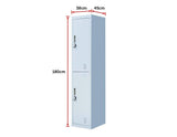 darrahopens Furniture > Office 2-Door Vertical Locker for Office Gym Shed School Home Storage
