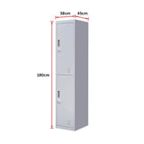 darrahopens Furniture > Office 2-Door Vertical Locker for Office Gym Shed School Home Storage