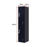 darrahopens Furniture > Office 2-Door Vertical Locker for Office Gym Shed School Home Storage