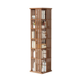 Darrahopens Furniture > Office 360 Rotating Bookshelf Bamboo Storage Display Rack Shelving in Dark Wood