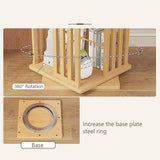 Darrahopens Furniture > Office 360 Rotating Bookshelf Bamboo Storage Display Rack Shelving in Wood
