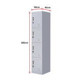 darrahopens Furniture > Office 4-Door Vertical Locker for Office Gym Shed School Home Storage