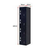 darrahopens Furniture > Office 4-Door Vertical Locker for Office Gym Shed School Home Storage