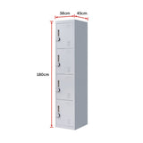 darrahopens Furniture > Office 4-Door Vertical Locker for Office Gym Shed School Home Storage