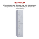 darrahopens Furniture > Office 4-Door Vertical Locker for Office Gym Shed School Home Storage