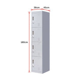 darrahopens Furniture > Office 4-Door Vertical Locker for Office Gym Shed School Home Storage