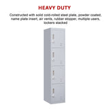 darrahopens Furniture > Office 4-Door Vertical Locker for Office Gym Shed School Home Storage