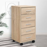 darrahopens Furniture > Office 5 Drawer Filing Cabinet Storage Drawers Wood Study Office School File Cupboard