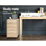 darrahopens Furniture > Office 5 Drawer Filing Cabinet Storage Drawers Wood Study Office School File Cupboard