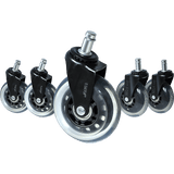 darrahopens Furniture > Office 5x Office Chair Caster Wheels Set Heavy Duty & Safe for All Floors w/Universal Fit
