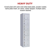 darrahopens Furniture > Office 6-Door Locker for Office Gym Shed School Home Storage