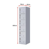 darrahopens Furniture > Office 6-Door Locker for Office Gym Shed School Home Storage
