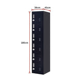 darrahopens Furniture > Office 6-Door Locker for Office Gym Shed School Home Storage