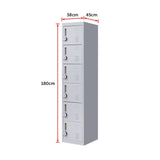 darrahopens Furniture > Office 6-Door Locker for Office Gym Shed School Home Storage