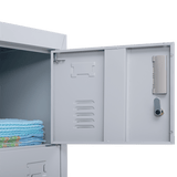 darrahopens Furniture > Office 6-Door Locker for Office Gym Shed School Home Storage