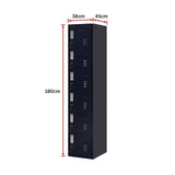 darrahopens Furniture > Office 6-Door Locker for Office Gym Shed School Home Storage