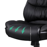 darrahopens Furniture > Office 8 Point PU Leather Reclining Massage Chair - Black