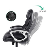 darrahopens Furniture > Office 8 Point PU Leather Reclining Massage Chair - Black