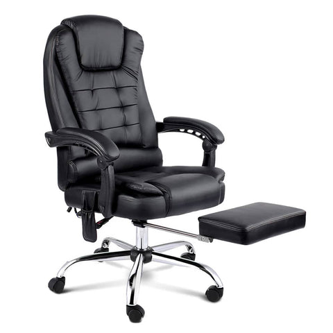 darrahopens Furniture > Office 8 Point Reclining Massage Chair - Black