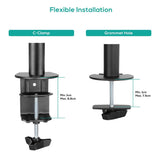 darrahopens Furniture > Office activiva ErgoLife Dual Monitor Screen Double Joint Monitor Arm
