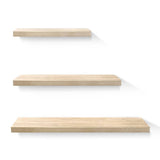 darrahopens Furniture > Office Artiss 3pcs Wall Floating Shelf Set DIY Mount Storage Book Display Rack Oak