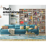 darrahopens Furniture > Office Artiss 528 DVD 1116 CD Storage Shelf Media Rack Stand Cupboard Book Unit Oak