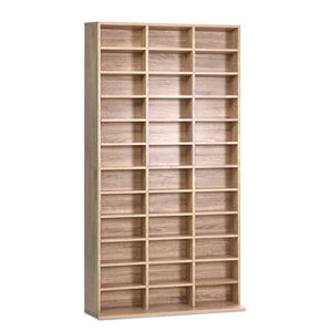 darrahopens Furniture > Office Artiss 528 DVD 1116 CD Storage Shelf Media Rack Stand Cupboard Book Unit Oak