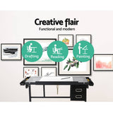darrahopens Furniture > Office Artiss Adjustable Drawing Desk - Black and Grey