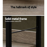 darrahopens Furniture > Office Artiss Book Shelf Display Shelves Corner Wall Wood Metal Stand Hollow Storage