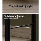 darrahopens Furniture > Office Artiss Book Shelf Display Shelves Corner Wall Wood Metal Stand Hollow Storage