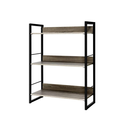 darrahopens Furniture > Office Artiss Bookshelf Display Shelves Metal Bookcase Wooden Book Shelf Wall Storage