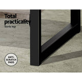 darrahopens Furniture > Office Artiss Bookshelf Wooden Display Shelves Bookcase Shelf Storage Metal Wall Black