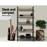 darrahopens Furniture > Office Artiss Bookshelf Wooden Display Shelves Bookcase Shelf Storage Metal Wall Black