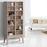 darrahopens Furniture > Office Artiss CD DVD Media Storage Display Shelf Folding Cabinet Bookshelf Bluray Rack Oak