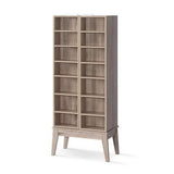 darrahopens Furniture > Office Artiss CD DVD Media Storage Display Shelf Folding Cabinet Bookshelf Bluray Rack Oak