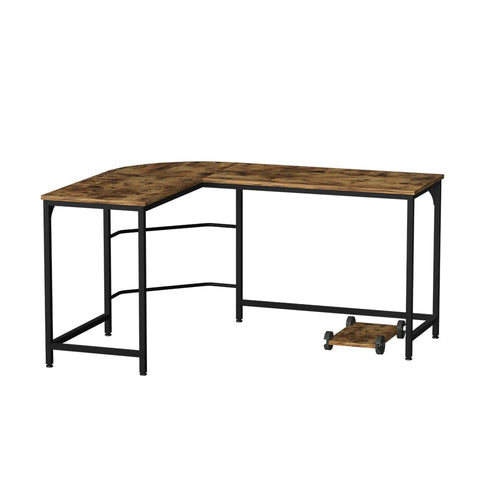 Darrahopens Furniture > Office Artiss Corner Computer Desk L-Shaped Student Home Office Study Table Brown