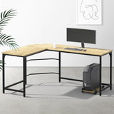 Darrahopens Furniture > Office Artiss Corner Computer Desk L-Shaped Student Home Office Study Table Oak