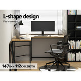 Darrahopens Furniture > Office Artiss Corner Computer Desk L-Shaped Student Home Office Study Table Oak