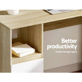 Darrahopens Furniture > Office Artiss Corner Computer Desk Office Study Desks Table Drawers L-Shape Workstation