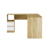 Darrahopens Furniture > Office Artiss Corner Computer Desk Office Study Desks Table Drawers L-Shape Workstation