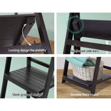 darrahopens Furniture > Office Artiss Display Shelf 5 Tier Wooden Ladder Stand Storage Book Shelves Rack Coffee