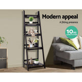 darrahopens Furniture > Office Artiss Display Shelf 5 Tier Wooden Ladder Stand Storage Book Shelves Rack Coffee
