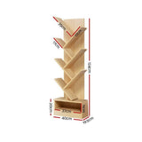 darrahopens Furniture > Office Artiss Display Shelf 7-Shelf Tree Bookshelf Book Storage Rack Bookcase Natural