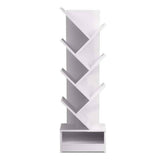 darrahopens Furniture > Office Artiss Display Shelf 7-Shelf Tree Bookshelf Book Storage Rack Bookcase White