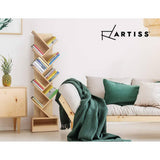 darrahopens Furniture > Office Artiss Display Shelf 9-Shelf Tree Bookshelf Book Storage Rack Bookcase Natural
