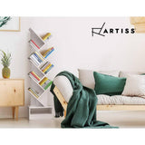 darrahopens Furniture > Office Artiss Display Shelf 9-Shelf Tree Bookshelf Book Storage Rack Bookcase White