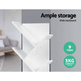 darrahopens Furniture > Office Artiss Display Shelf 9-Shelf Tree Bookshelf Book Storage Rack Bookcase White
