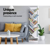 darrahopens Furniture > Office Artiss Display Shelf 9-Shelf Tree Bookshelf Book Storage Rack Bookcase White