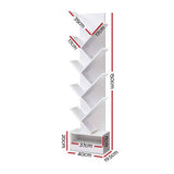 darrahopens Furniture > Office Artiss Display Shelf 9-Shelf Tree Bookshelf Book Storage Rack Bookcase White